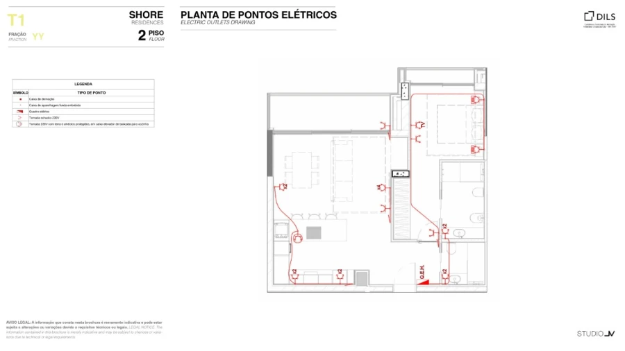 Apartamento T1 para Venda em Quarteira Planta 2