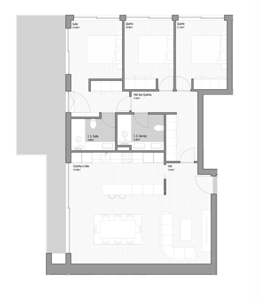 Apartamento T3 para Venda em Valongo Planta 1