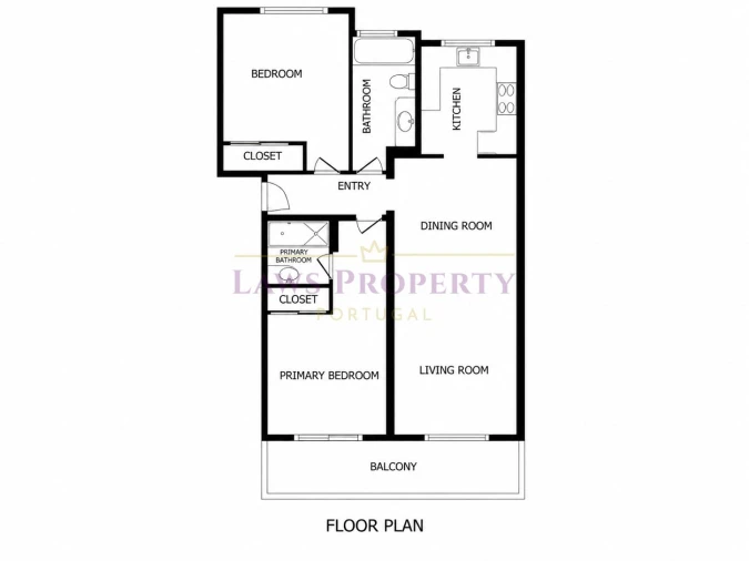 Apartamento T2 para Venda em Lagos (São Sebastião e Santa Maria) Planta 1