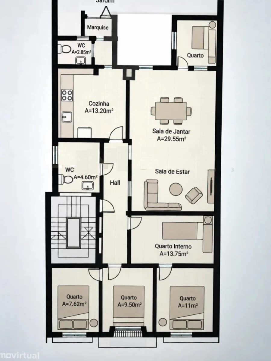 Apartamento T4 para Venda em Estrela Planta 1