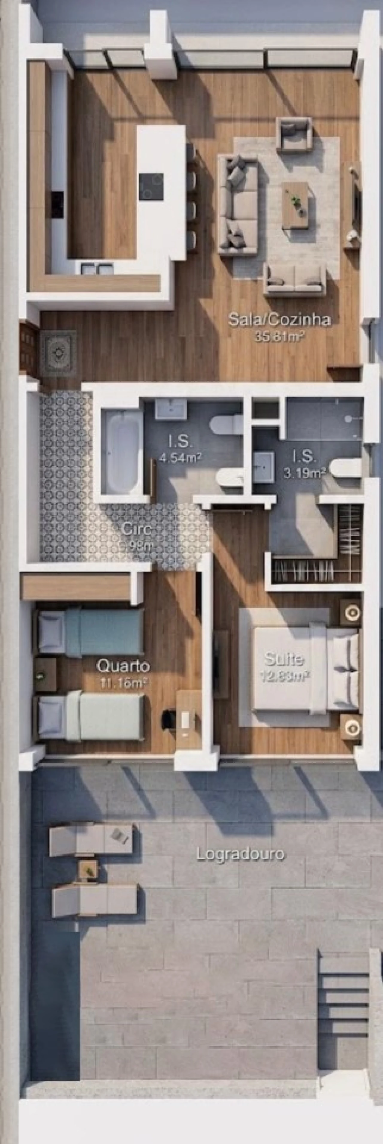 Apartamento T2 para Venda em Vila Real de Santo Antonio Planta 2