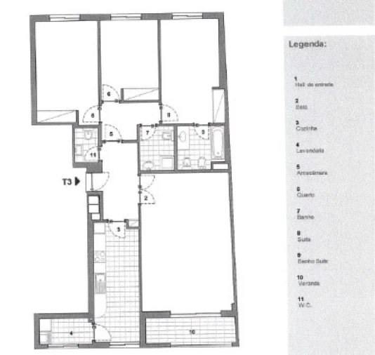 Apartamento T3 para Venda em Campanhã Planta 1