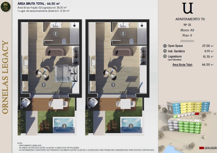Apartamento para Venda em Calheta Planta 1