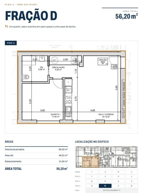 Apartamento T1 para Venda em Atouguia da Baleia