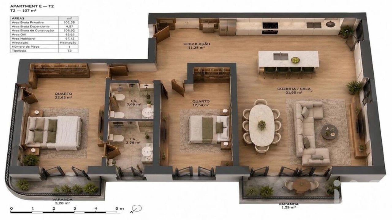 Apartamento T2 para Venda em Vila Real de Santo Antonio Foto 7