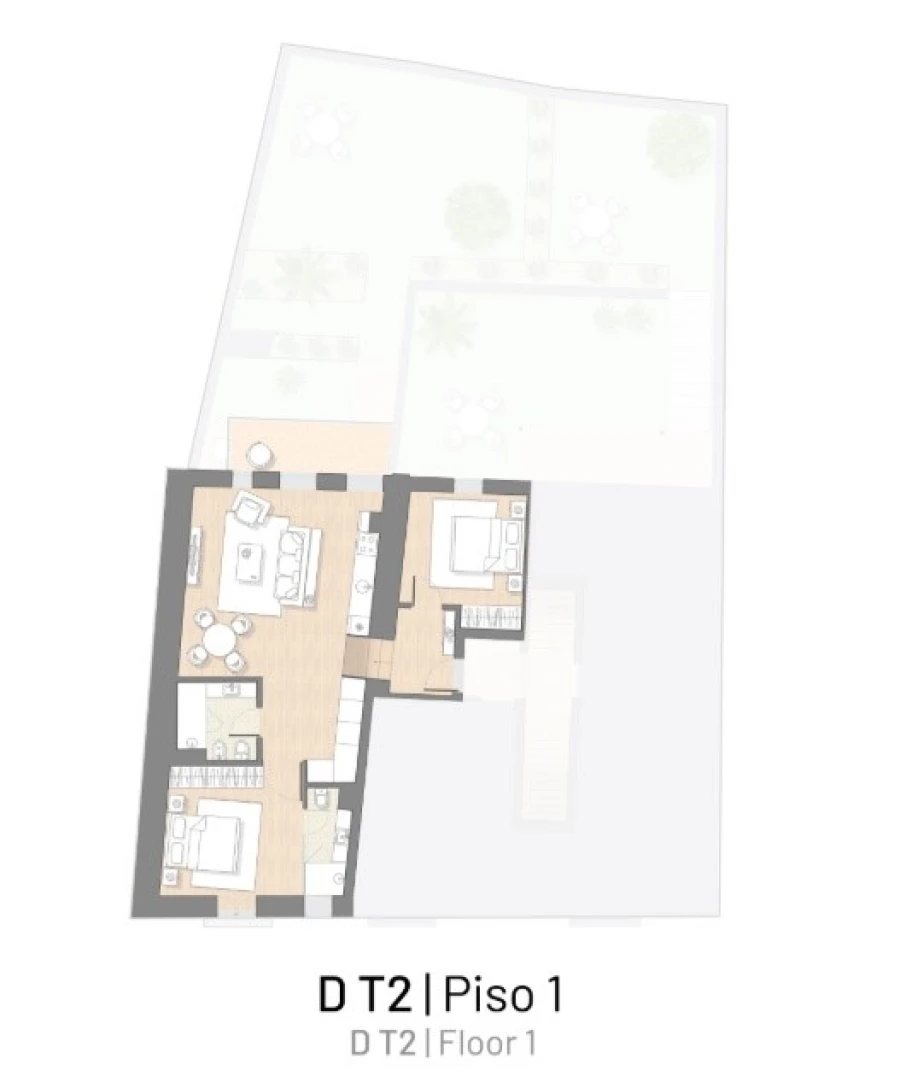 Apartamento T2 para Venda em Santo António Planta 1