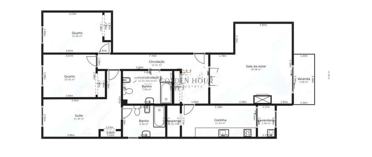 Apartamento T3 para Venda em Gulpilhares e Valadares Planta 1