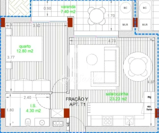 Apartamento T1 para Venda em Alvelos
