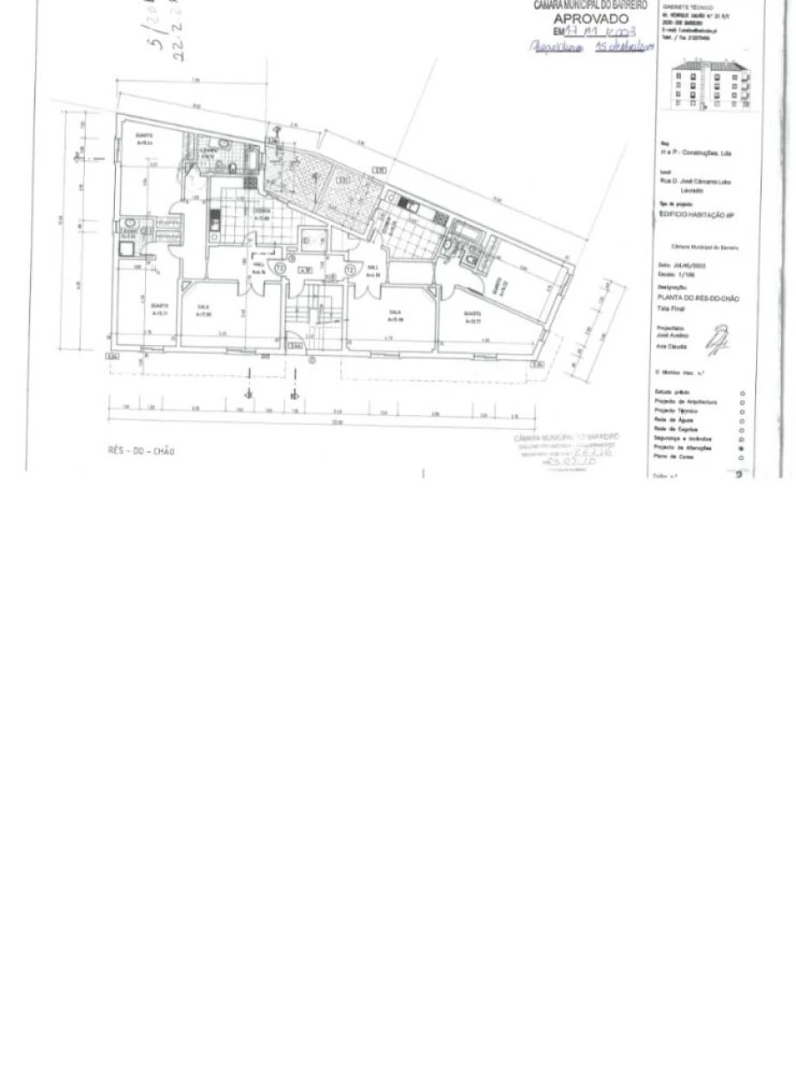 Apartamento T2 para Venda em Barreiro e Lavradio Planta 1