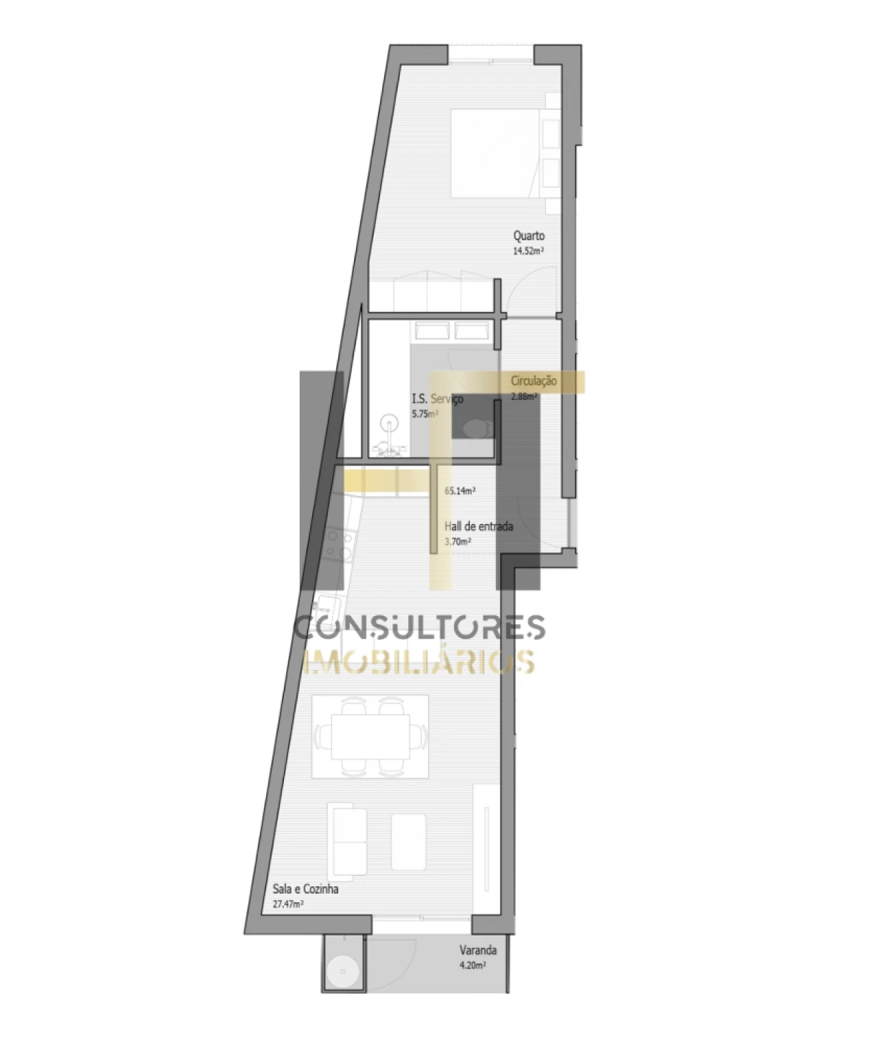 Apartamento T1 para Venda em Bougado (São Martinho e Santiago) Foto 15