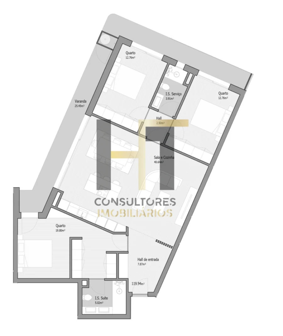 Apartamento T3 para Venda em Bougado (São Martinho e Santiago) Foto 21