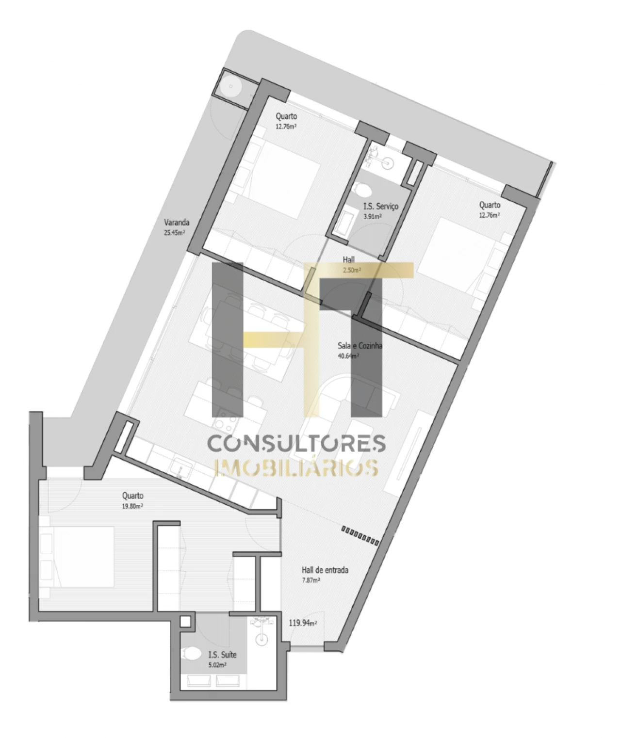 Apartamento T3 para Venda em Bougado (São Martinho e Santiago) Foto 21