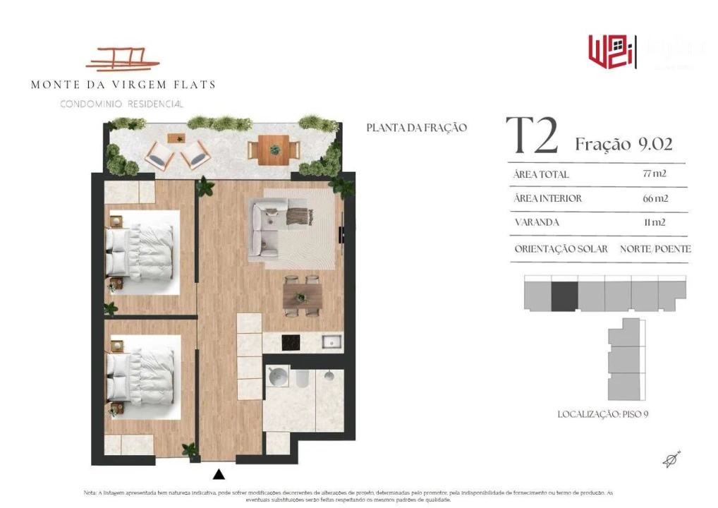 Apartamento T2 para Venda em Vilar de Andorinho Foto 15