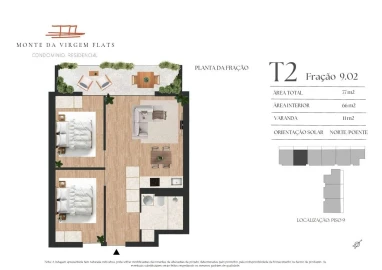 Apartamento T2 para Venda em Vilar de Andorinho