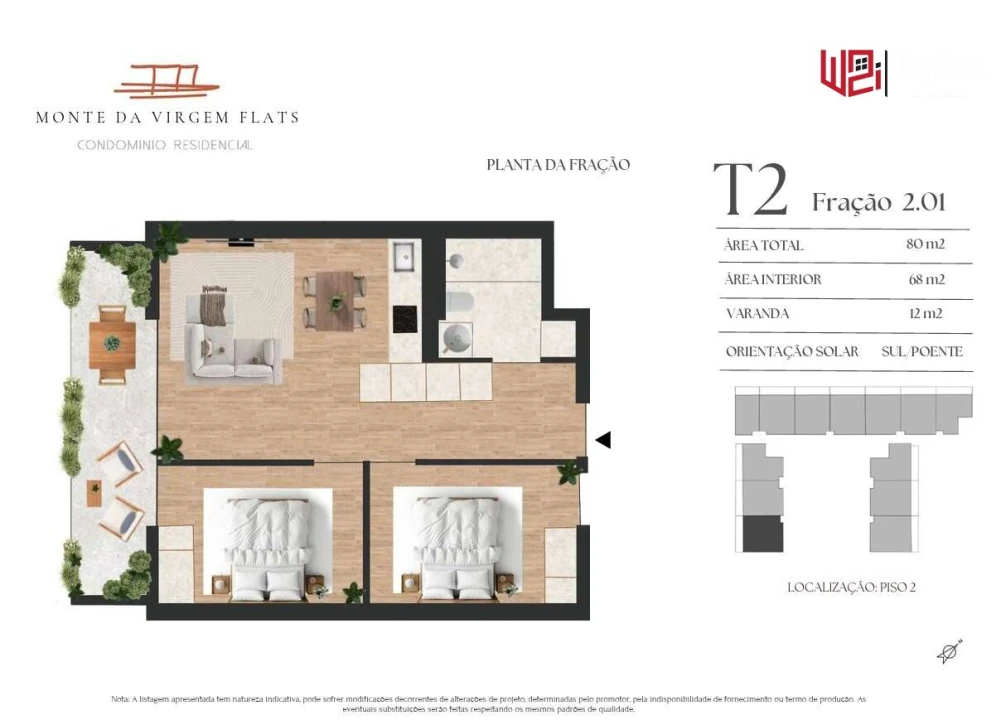 Apartamento T2 para Venda em Vilar de Andorinho Foto 16