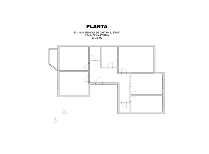 Apartamento T3 para Venda em Massamá e Monte Abraão Planta 1