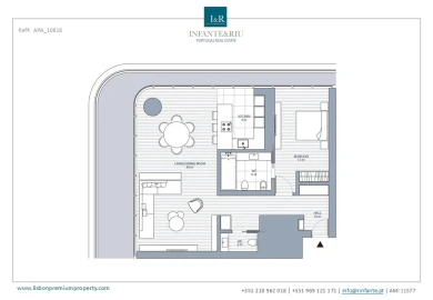 Apartamento T1 para Arrendamento em Campolide