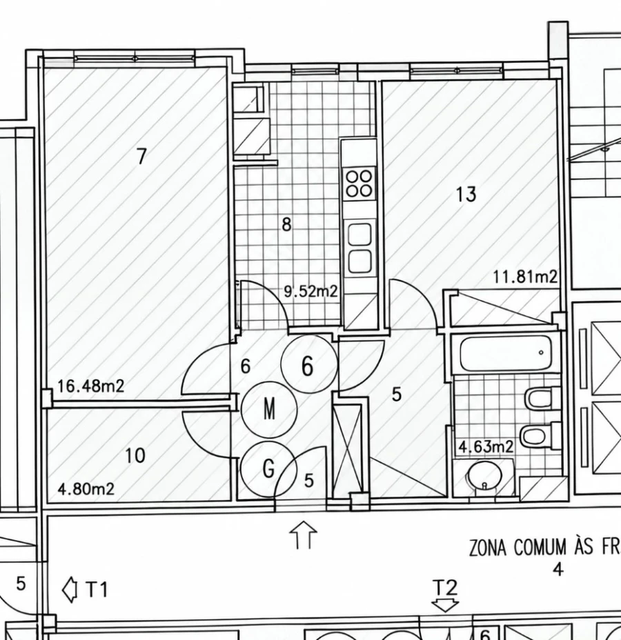 Apartamento T1 para Venda em Valongo Planta 2