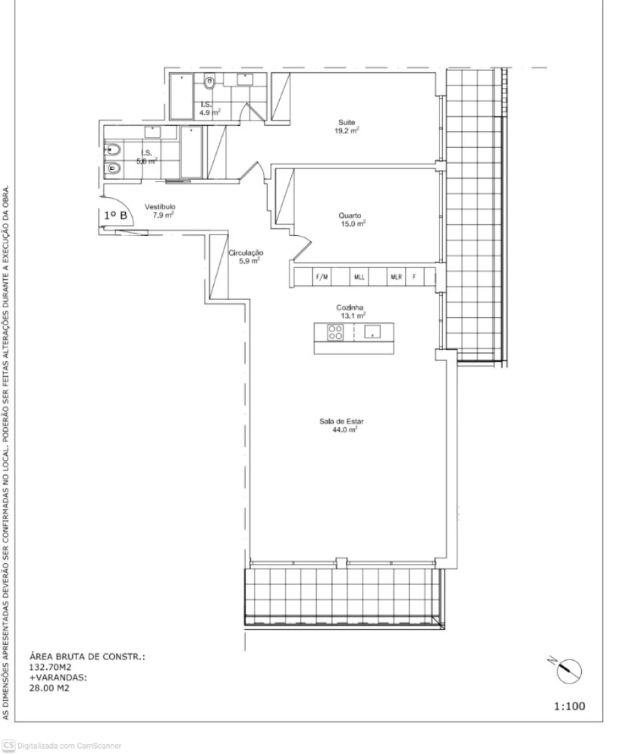 Apartamento T2 para Venda em Cascais e Estoril Planta 1