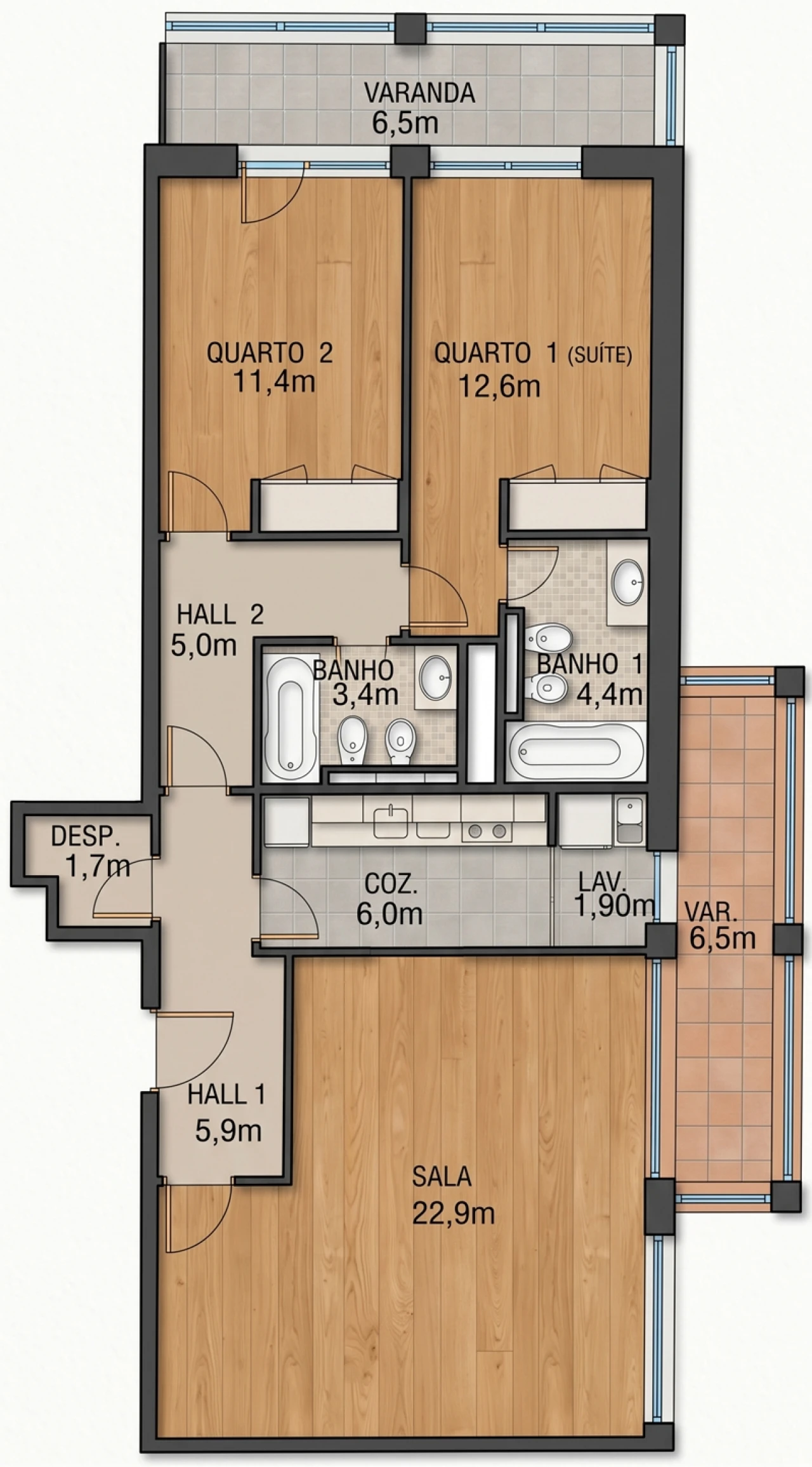 Apartamento T2 para Venda em Ramalde Foto 21