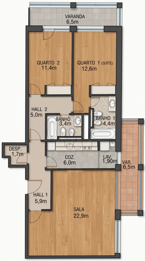 Apartamento T2 para Venda em Ramalde