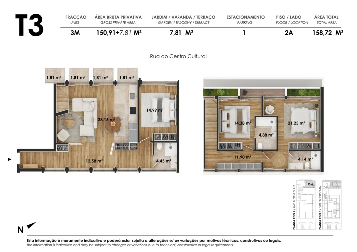 Apartamento T3 para Venda em Alvalade Planta 1
