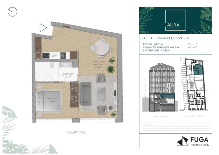 Apartamento T1 para Venda em Santo António Planta 1