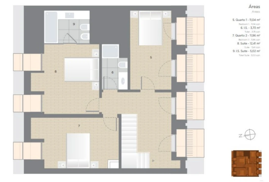 Apartamento T3 para Venda em Arroios Planta 2