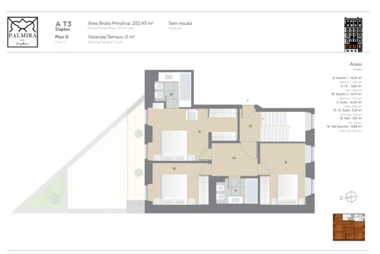 Apartamento T3 para Venda em Arroios Planta 1