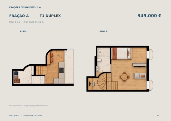 Apartamento T1 para Venda em Cedofeita, Santo Ildefonso, Sé, Miragaia, São Nicolau e Vitória Planta 1