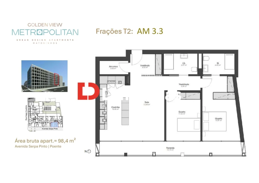 Apartamento T2 para Venda em Matosinhos e Leça da Palmeira Foto 1