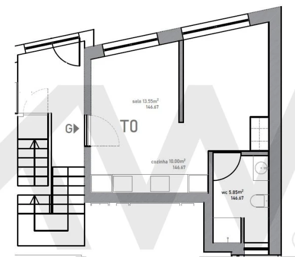 Apartamento para Venda em Gandra Planta 1