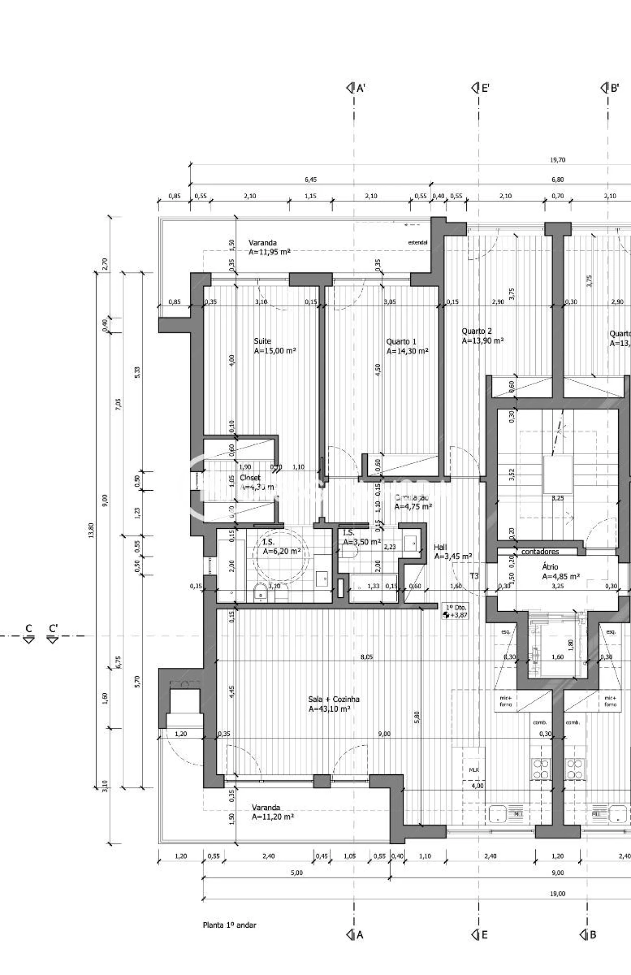 Apartamento T3 para Venda em Atalaia e Alto Estanqueiro-Jardia Foto 2
