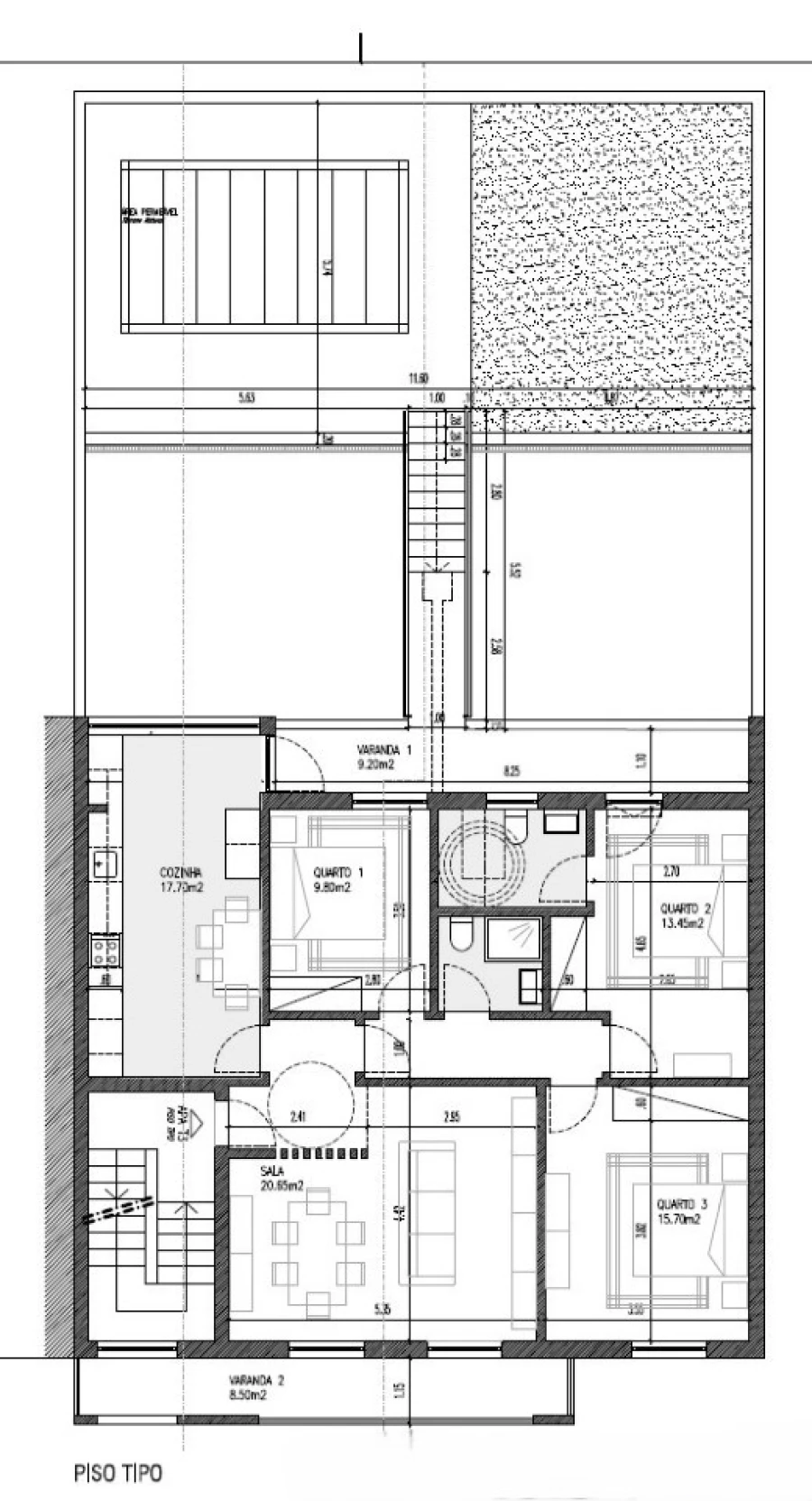Apartamento T3 para Venda em Alto do Seixalinho, Santo André e Verderena Planta 1