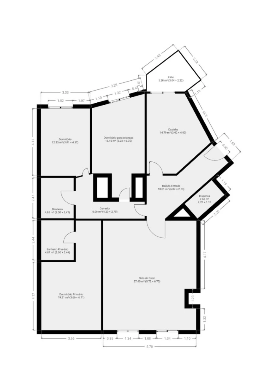 Apartamento T3 para Venda em São Domingos de Rana Planta 1