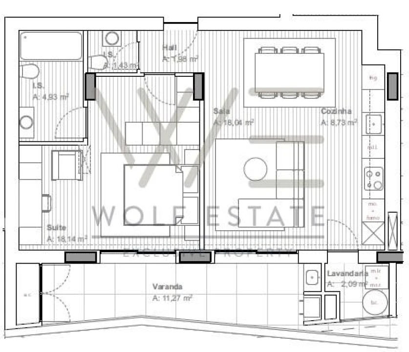 Apartamento T1 para Venda em Ferreiros e Gondizalves Foto 9