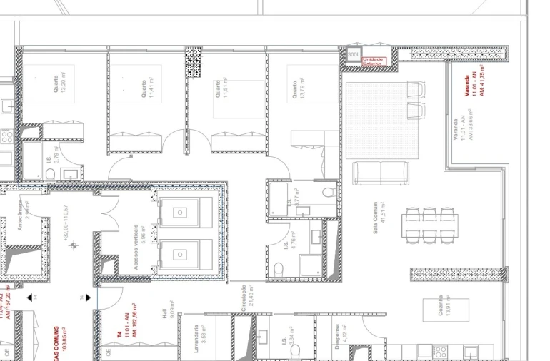 Apartamento T4 para Venda em Ramalde Planta 1