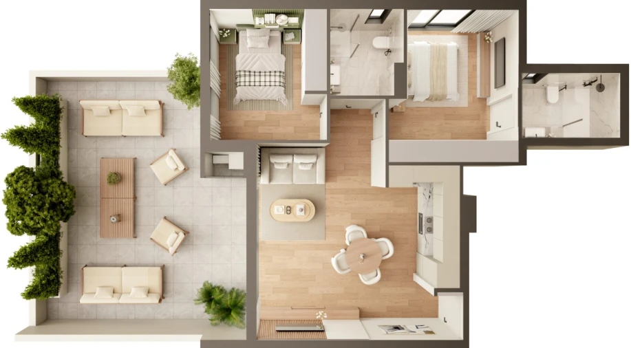Apartamento T2 para Venda em Fânzeres e São Pedro da Cova Planta 1