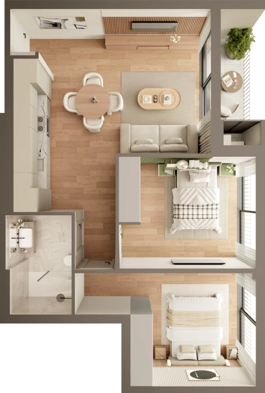 Apartamento T2 para Venda em Fânzeres e São Pedro da Cova Planta 1