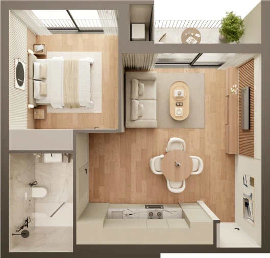 Apartamento T1 para Venda em Fânzeres e São Pedro da Cova Planta 1