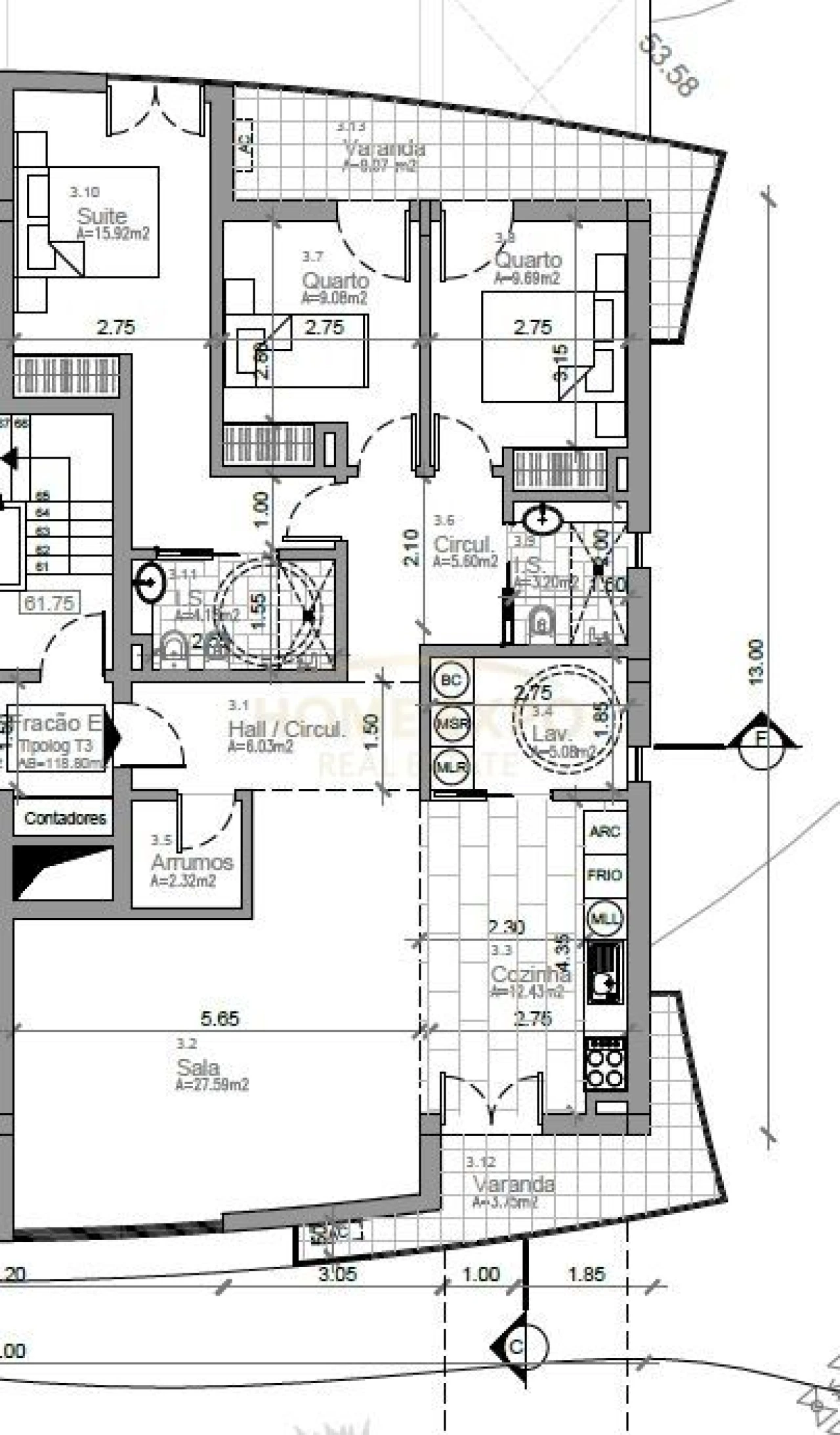 Apartamento T3 para Venda em Vialonga Foto 5