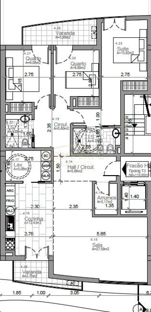 Apartamento T3 para Venda em Vialonga