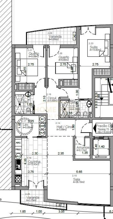 Apartamento T3 para Venda em Vialonga