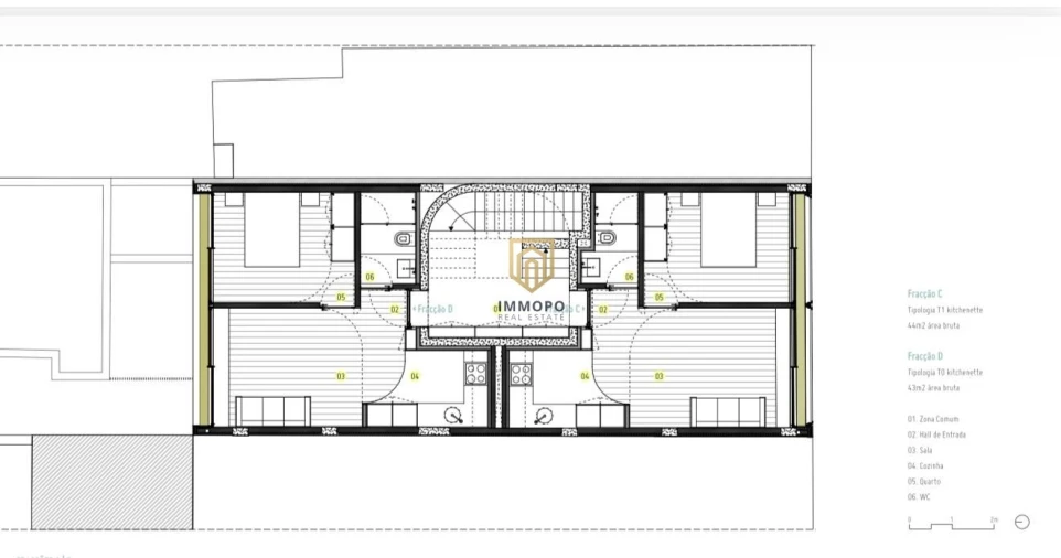 Apartamento T1 para Arrendamento em Cedofeita, Santo Ildefonso, Sé, Miragaia, São Nicolau e Vitória Planta 1