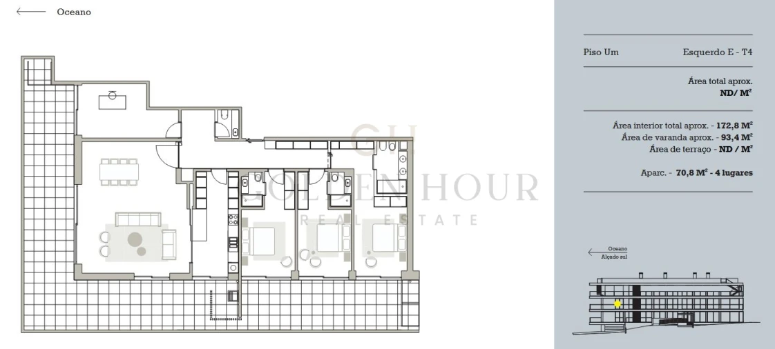 Apartamento T4 para Venda em Canidelo Planta 1