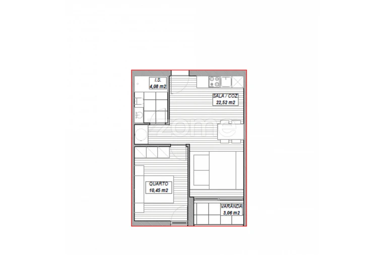Apartamento T1 para Venda em Mafamude e Vilar do Paraíso Foto 14