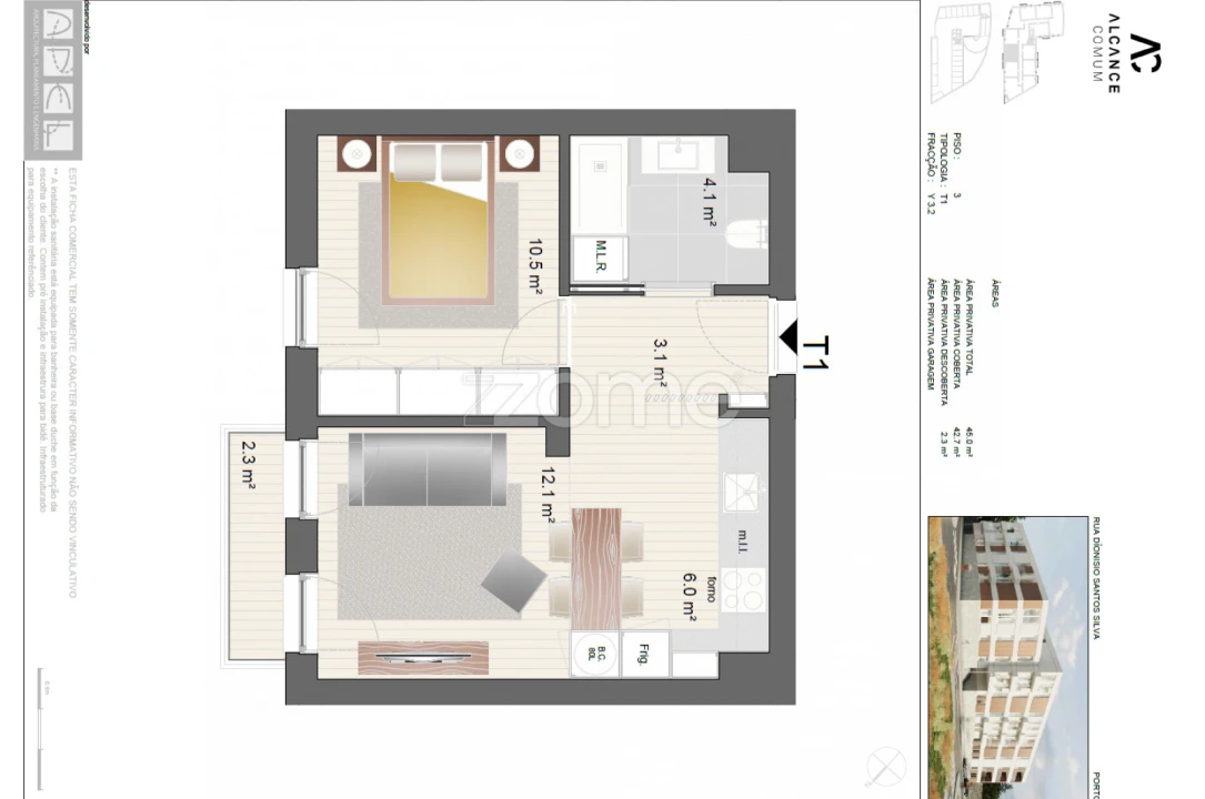 Apartamento T1 para Venda em Paranhos Foto 12