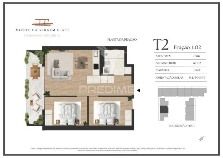 Apartamento T2 para Venda em Vilar de Andorinho Foto 7
