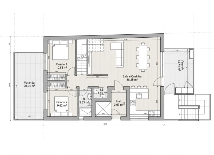 Apartamento T3 para Venda em Gafanha da Nazaré Planta 1