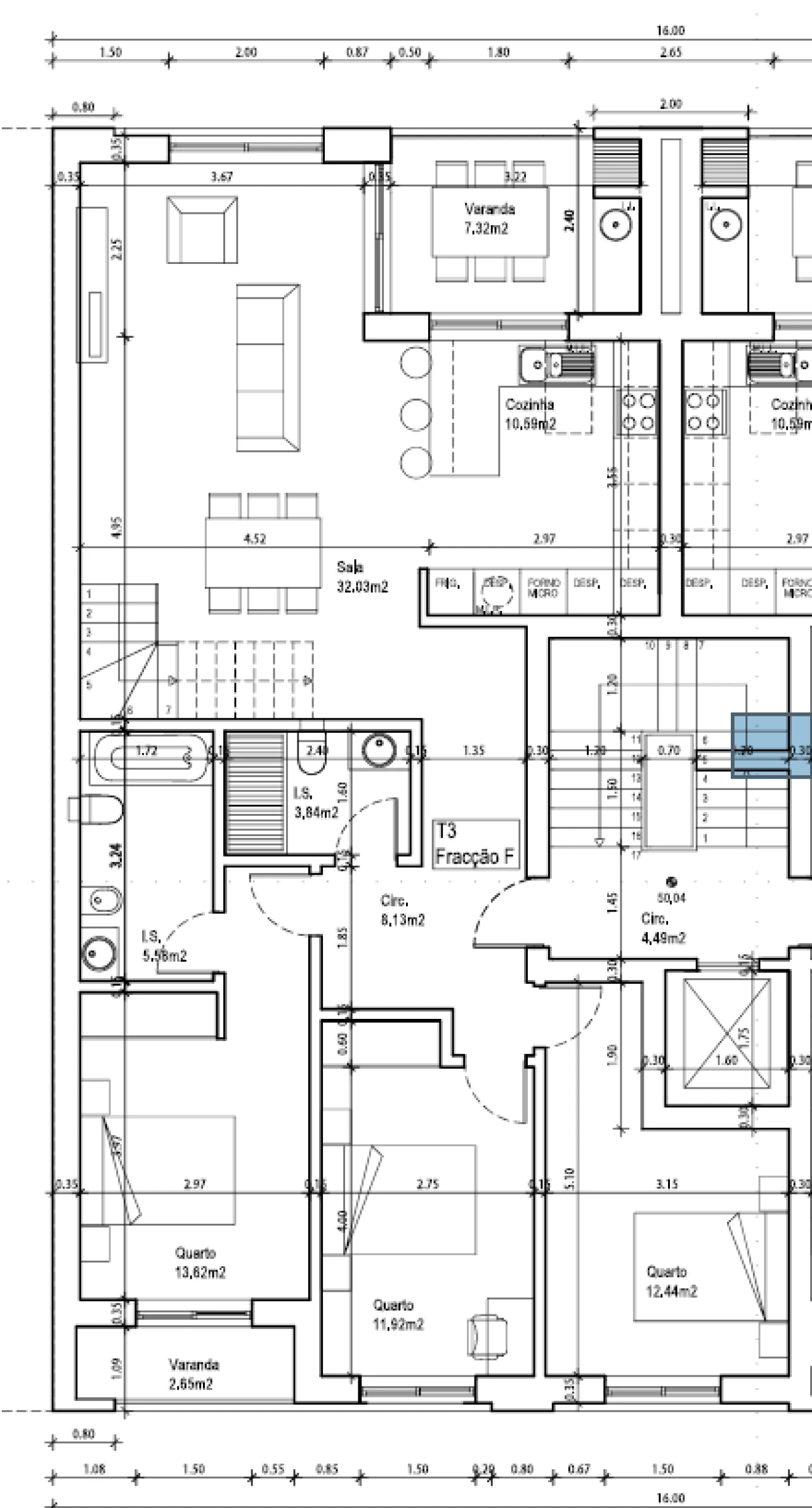 Apartamento T3 para Venda em Corroios Planta 2